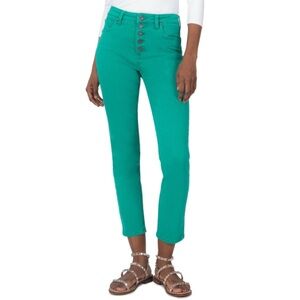 NWT!! Kut from the Kloth - Reese Exposed Button High Waist Ankle Straight Leg